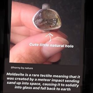 Moldavite ring